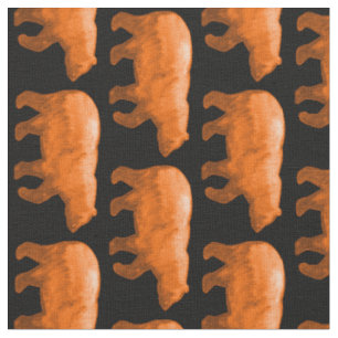 Orange Bears on Black Fabric V Tyg