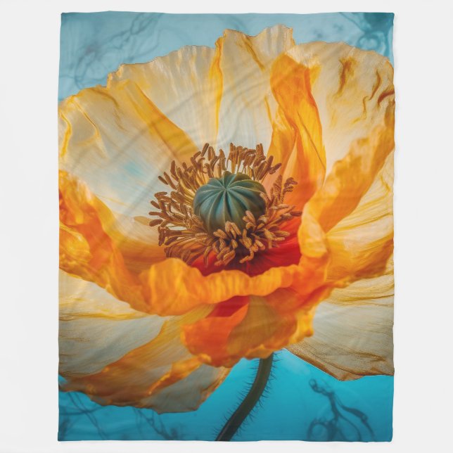 Orange Beauty Fleecefilt (Framsidan)