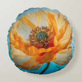 Orange Beauty Rund Kudde