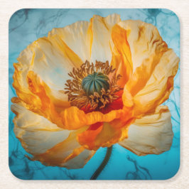 Orange Beauty  Underlägg Papper Kvadrat