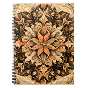 Orange Beige Brown Dekoration - estetisk bakgrund Anteckningsbok