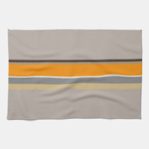 Orange Beige Rand Kökshandduk