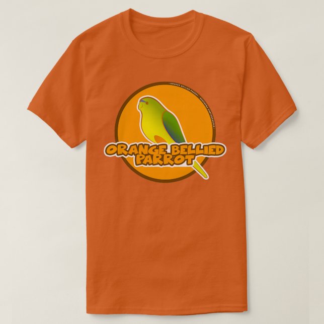 Orange Bellied Parrot Critically Endangered T Shirt (Design framsida)