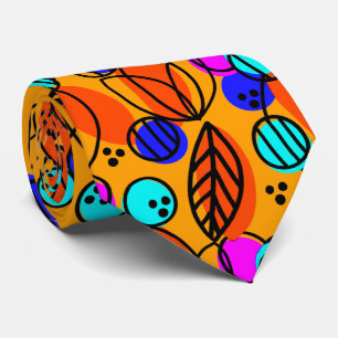 Orange Berry Pop Neck Tie Slips