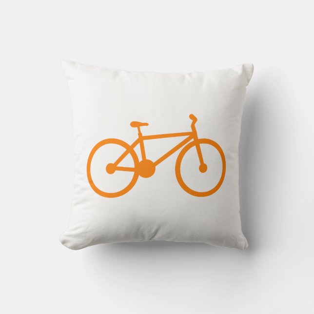 Orange Bicycle Kudde (Framsida)