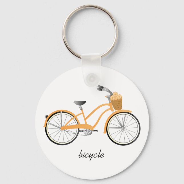 Orange Bicycle Nyckelring (Framsida)