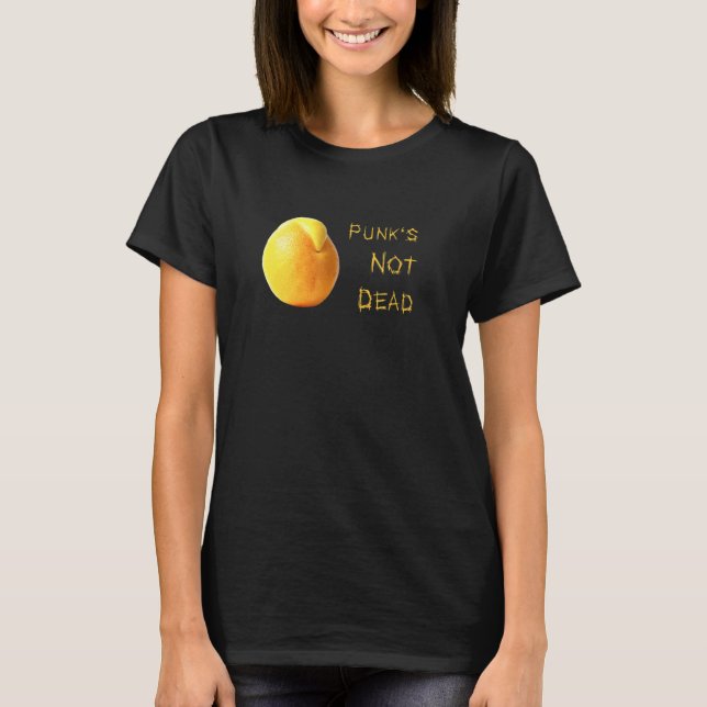 Orange Biet av frukt med mohawk och Ord T Shirt (Framsida)
