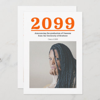 Orange Big Numbers Two-Photo Studenten