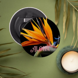 Orange Bird of Paradise Plant Bloom Aloha Flasköppnare