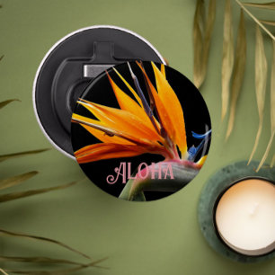 Orange Bird of Paradise Plant Bloom Aloha Flasköppnare