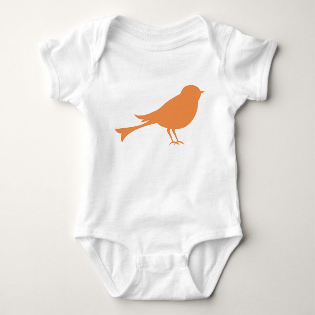 Orange Bird Silhouette T Shirt (Framsida)