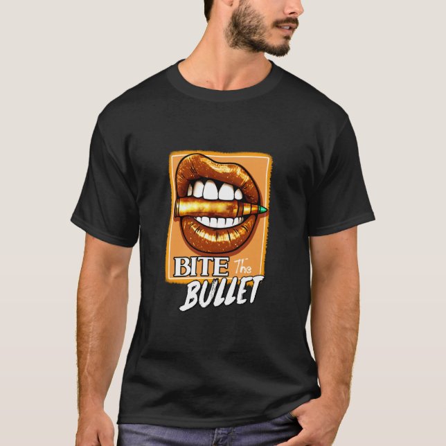 Orange Bit The Bullet Orange Grafik T Shirt (Framsida)
