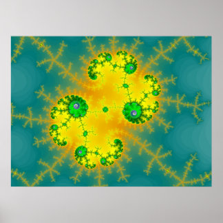 Orange/blå Julia (skriv ut) Poster