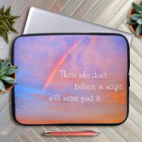 Orange Blå Regnbåge Solnedgång Foto Tro på Magi