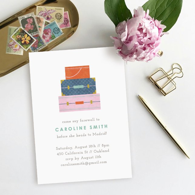 Orange Blå Rosa Avskedsfest Inbjudan (Skapare uppladdad)