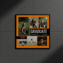Orange & Black 6 Photo Studenten Poster