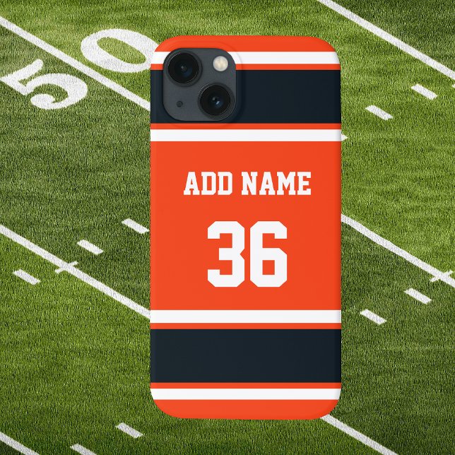 Orange Black and White Sports Rand (Orange Black and White Sports Stripe Phone Case)