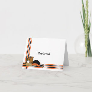 Orange & Black Baseball Tackkort babydusch