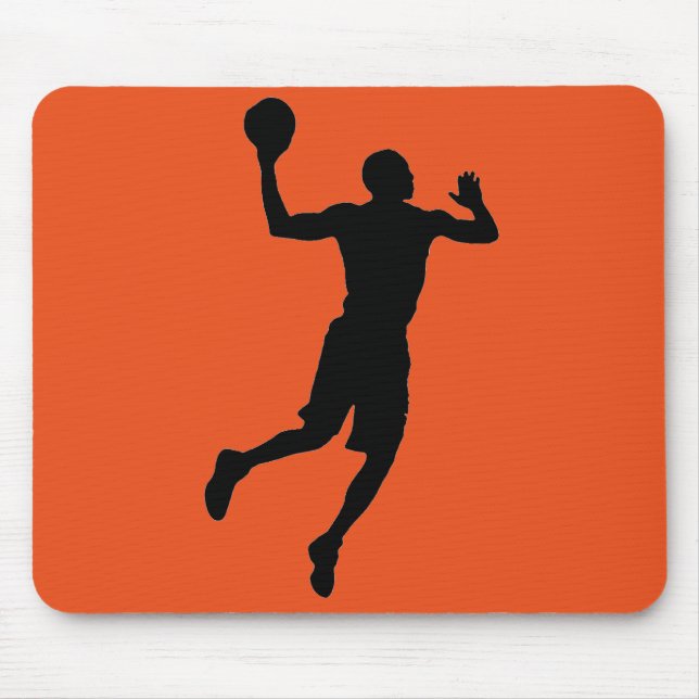 Orange Black Basketball Player Silhouette Musmatta (Framsidan)