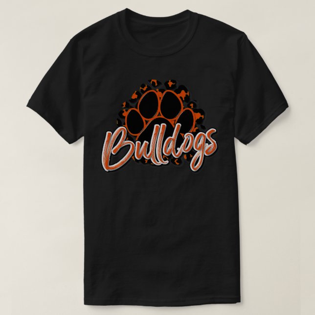 Orange Black Cheetah School Sportfantast ea T Shirt (Design framsida)