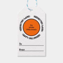 Orange Black Coola Modern Happy halloween Presentetikett