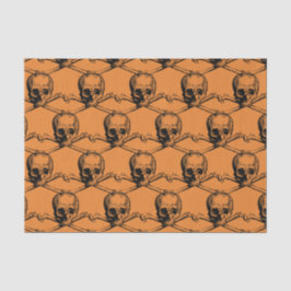 Orange Black Coola Mönster Skull Halloween fest