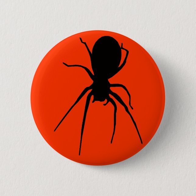Orange Black Creepy Spider-knapp Knapp (Framsida)