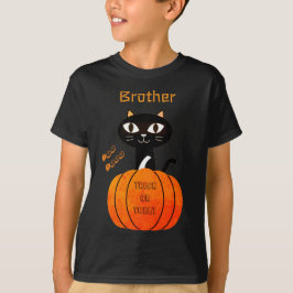 Orange & Black Cute Boy-familjen Halloween T Shirt