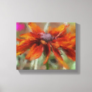 Orange Black Eyed Susan Canvastryck