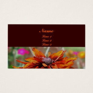 Orange Black Eyed Susan Daisy Flower Visitkort