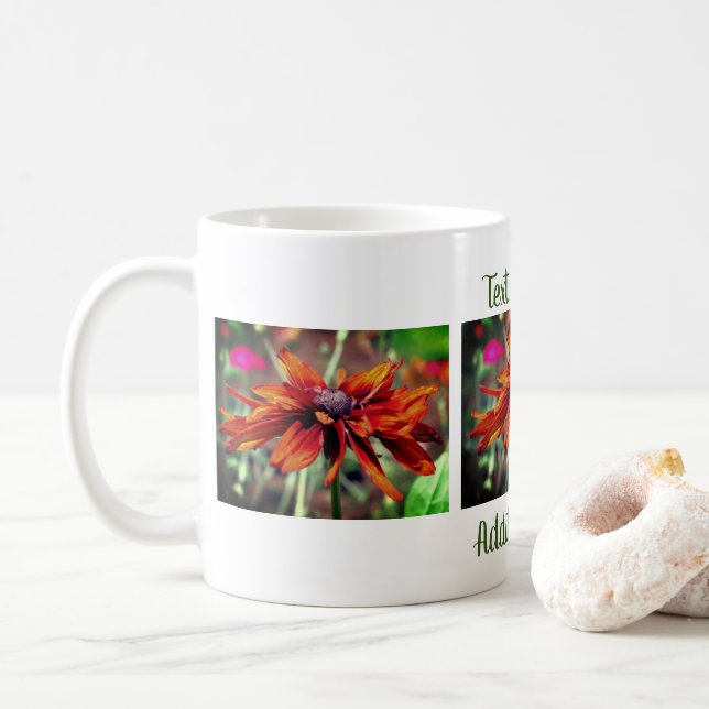 Orange Black Eyed Susan Flower Personlig Kaffemugg (Med munk)