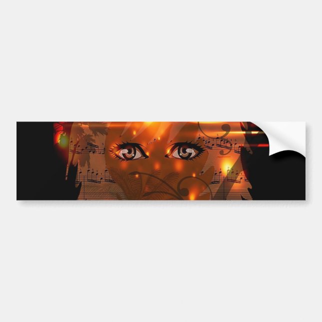 ORANGE BLACK FANTASY HUMAN TECKNAD ANIME STIL BILDEKAL (Framsidan)