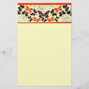 ORANGE BLACK FINARE BUTTERFLIES ,Kam Brevpapper