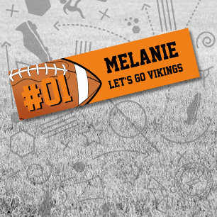 Orange Black Football Team Bildekal