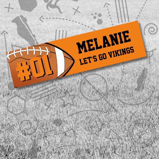 Orange Black Football Team Bildekal (Skapare uppladdad)