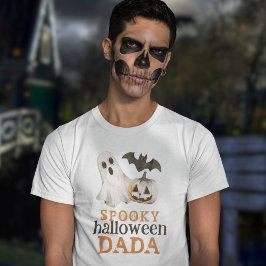 Orange Black Ghost Spooky Halloween Dada T Shirt