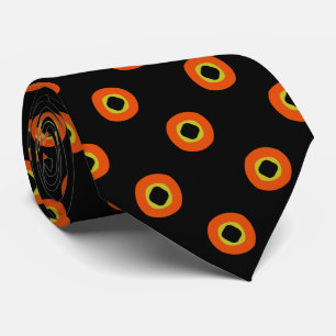 Orange Black Grönt Circular Mönster Slips