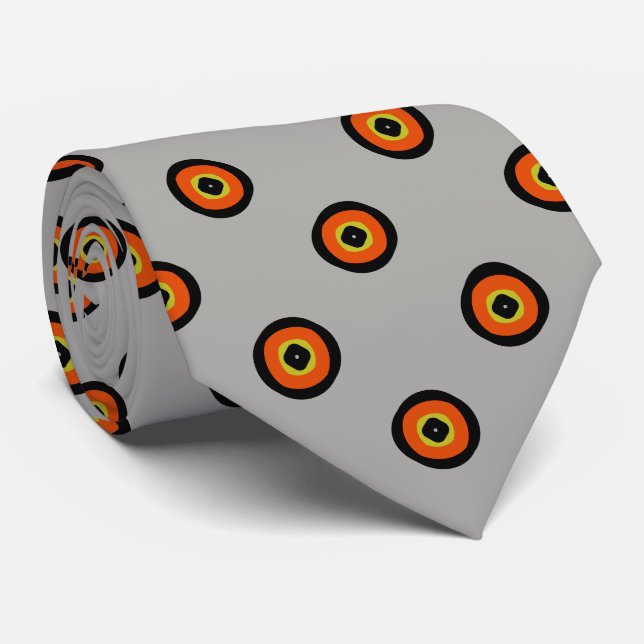 Orange Black Grönt Circular Mönster Slips (Rullad)