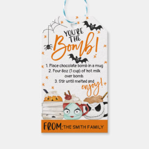 Orange Black Halloween Hetten Chocolate Presentetikett