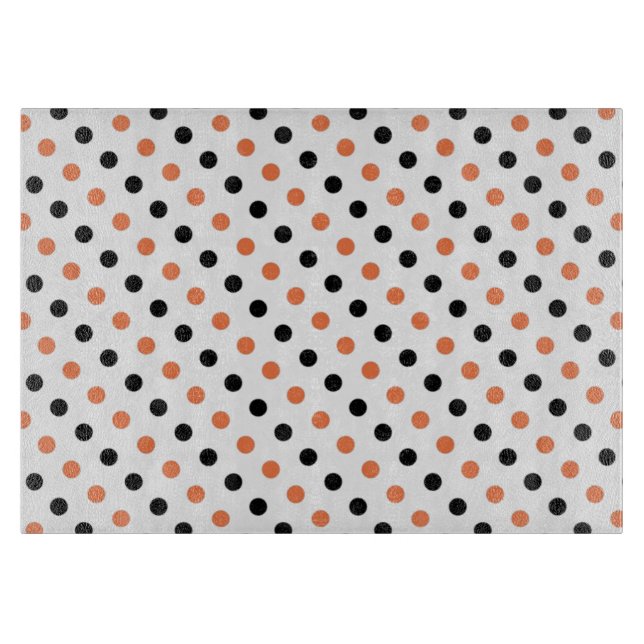 Orange & Black Halloween Polka-punktskärning (Framsidan)