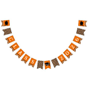 Orange & Black Klass Avslutning Hängande Banner Vimplar