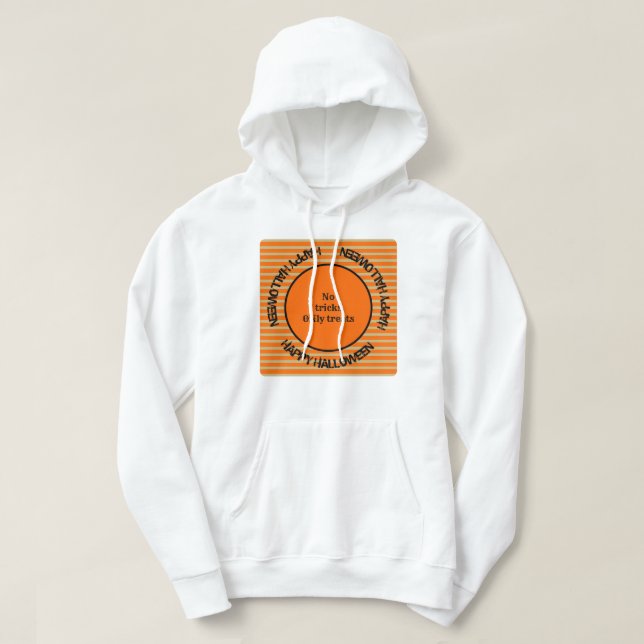 Orange Black Modern Spooky Season Halloween Hoodie (Design framsida)