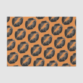 Orange Black Mönster, Svarta Läppar Halloween fest