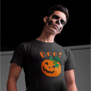 Orange Black Personlig Jack o lantern Boo T Shirt