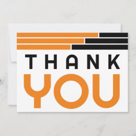 Orange & Black Pub Grad Party Tack Kort