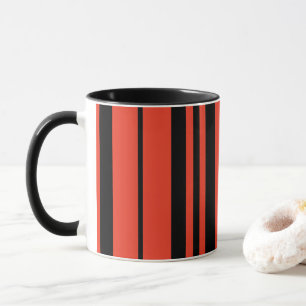 Orange Black Rand Mugg