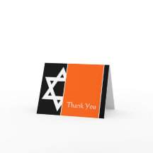 Orange Black Star av David Pub Mitzvah Tack