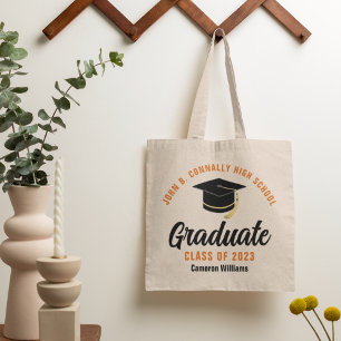 Orange Black Student Personlig 2023 Studenten Tygkasse