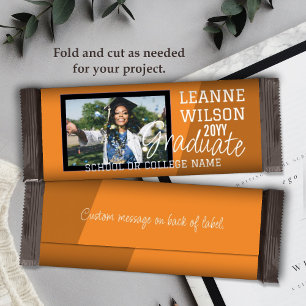 Orange Black Studenten Candy Pub Wrapper Flygblad