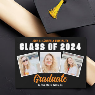 Orange Black Studenten Photo Collage Student Meddelande